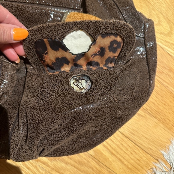 B Markowsky Brown Leather Handbag Purse - Picture 16 of 16